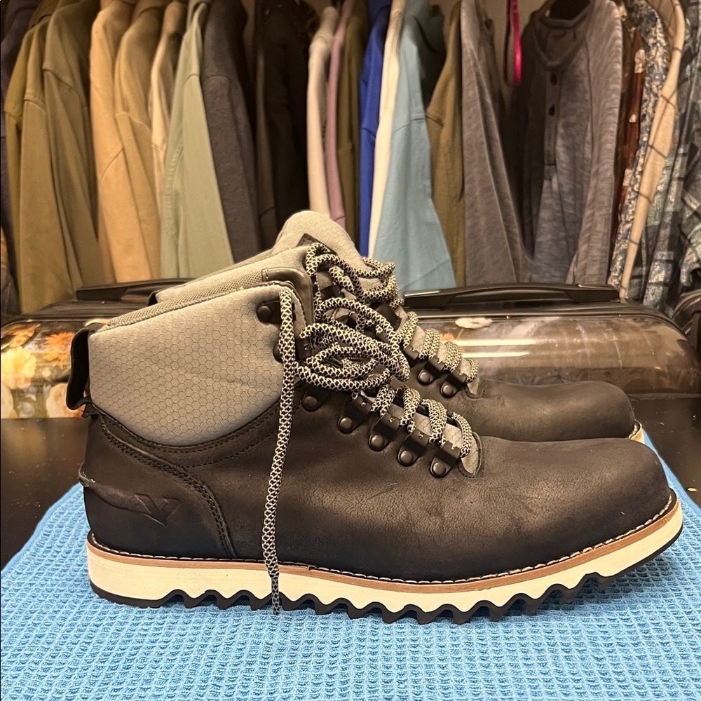 Black and Gray Men's Boots